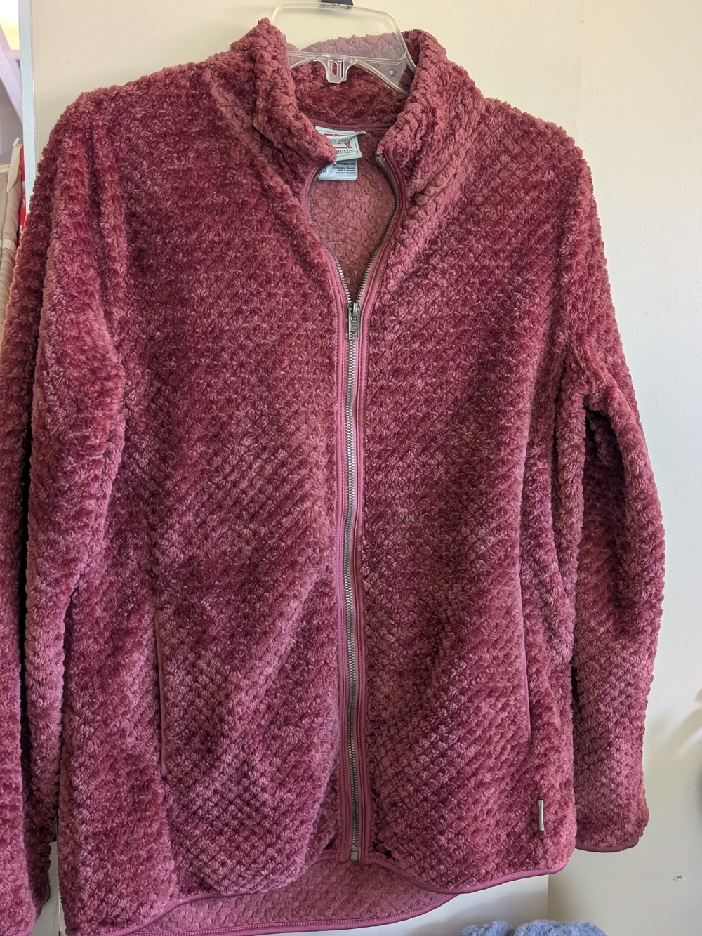 Avalanche Plush Zip-Up Jacket in Deep Mauve